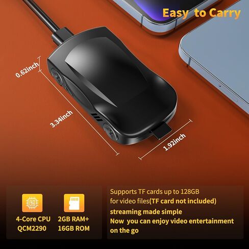 مربع 4-in-1 Carplay AI ، محول Carplay و Android Auto ، متوافق مع N-Etflix/YouTube/Tik Tok/Screen Mirror Link in Kuwait