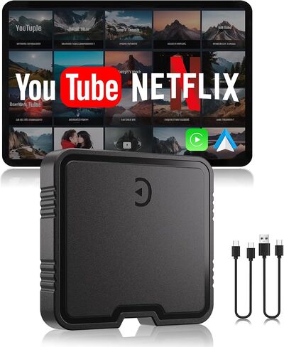 Wireless CarPlay Adapter, 2025 Upgrade Support Netflix/YouTube/TF Card Plug & Play Dongle with Apple Car Play Ai Box Android Auto Wireless Adapter for Cars from 2015&iPhone iOS10+ in Saudi Arabia