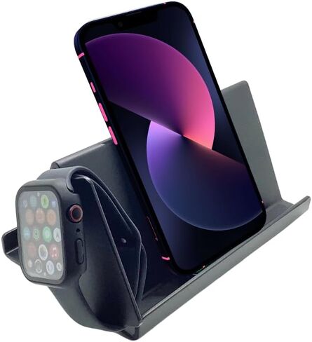Mobile Phone Stand Holder with Sound Amplification for Phone and Tablet. Mount on Desks, Nightstand, Bed, Kitchen, Bathroom, or Body Parts Like Stomach and Chest. in Kuwait