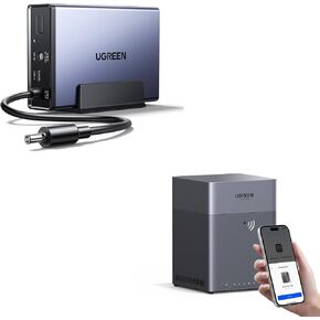 UGREEN NAS US3000, 12000mAh Uninterruptible Battery Power Supply Bundle with UGREEN NAS DH4300 4-Bay Desktop NAS with 120TB Storage Capacity in Kuwait