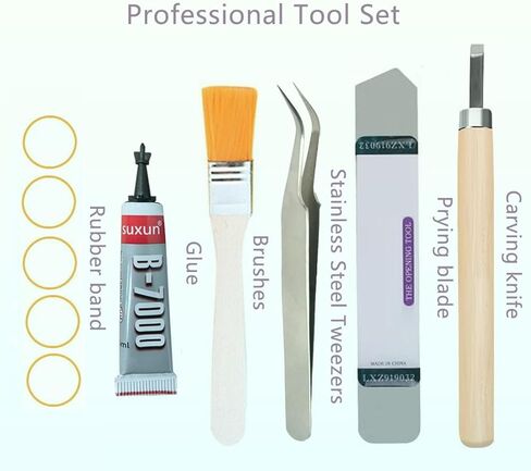 استبدال الزجاج الخلفي لجهاز iPhone 14 بالإضافة إلى جميع شركات النقل مع مجموعة أدوات الإصلاح المهنية (الأرجواني) in Kuwait