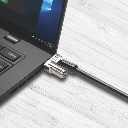 Kensington MicroSaver 2.0 Laptop Lock, Carbon Steel Cable 1.8m Long, Strong 10mm Diameter Locking Head with T-Bar Locking Mechanism, K65020EU in Saudi Arabia