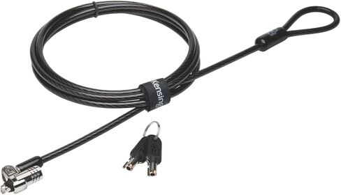 Kensington MicroSaver 2.0 Laptop Lock, Carbon Steel Cable 1.8m Long, Strong 10mm Diameter Locking Head with T-Bar Locking Mechanism, K65020EU in Saudi Arabia