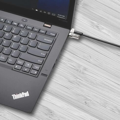 Kensington MicroSaver 2.0 Laptop Lock, Carbon Steel Cable 1.8m Long, Strong 10mm Diameter Locking Head with T-Bar Locking Mechanism, K65020EU in Saudi Arabia