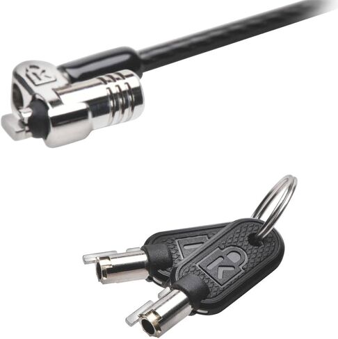 Kensington MicroSaver 2.0 Laptop Lock, Carbon Steel Cable 1.8m Long, Strong 10mm Diameter Locking Head with T-Bar Locking Mechanism, K65020EU in Saudi Arabia