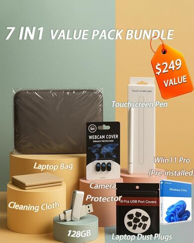 جهاز كمبيوتر محمول Dell 2-in-1 مع شاشة تعمل باللمس | Windows 11 Pro | 14 '' IPS FHD | AMD RYZEN 5 8640HS | قارئ بصمات الأصابع | لوحة المفاتيح الخلفية | عمر بطارية طويل | ث/الملحقات | 64 جيجابايت DDR5 ، 1 تيرابايت SSD in Kuwait