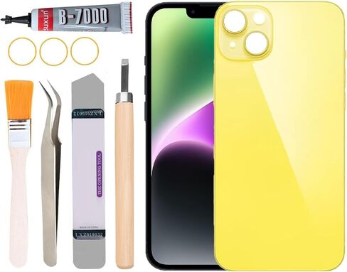 استبدال الزجاج الخلفي لجهاز iPhone 14 بالإضافة إلى جميع شركات النقل مع مجموعة أدوات الإصلاح المهنية (الأرجواني) in Kuwait