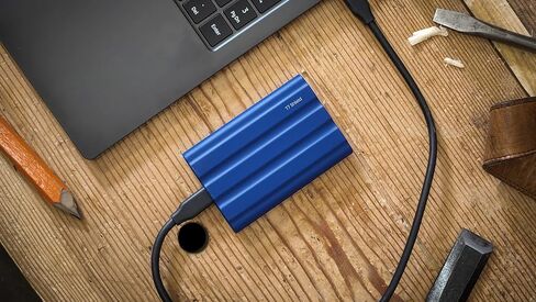Samsung T7 Shield 4TB SSD - 1050 ميجابايت/ثانية ، وعرة ، ومقاومة للماء والغبار ، لمبدعي المحتوى - أسود (متجدد) in Kuwait