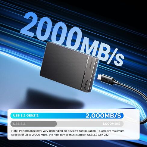 SSD المحمول 1TB UGREEN حتى 2000 ميجابايت/ثانية ، محرك أقراص ثابتة USB C SSD مع USB 3.2 Gen 2x2 ، محرك أقراص الحالة الصلبة الخارجي متوافق مع iPhone 16 ، الكمبيوتر ، Windows ، Mac ، Xbox ، PS3/4 in Saudi Arabia