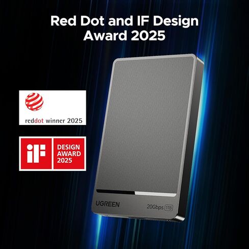 SSD المحمول 1TB UGREEN حتى 2000 ميجابايت/ثانية ، محرك أقراص ثابتة USB C SSD مع USB 3.2 Gen 2x2 ، محرك أقراص الحالة الصلبة الخارجي متوافق مع iPhone 16 ، الكمبيوتر ، Windows ، Mac ، Xbox ، PS3/4 in Saudi Arabia