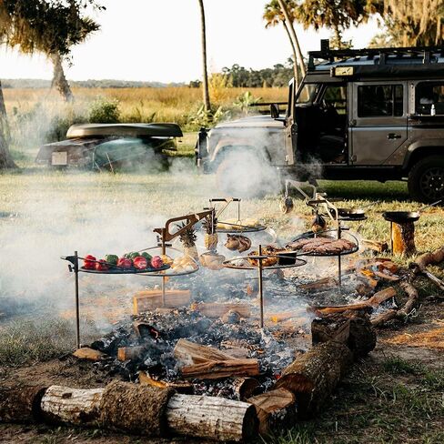 Breeo Grill Dome and Outpost Grill Bundle-Dome Dome Dome Felege Dome W/Prinive-In ، مجموعة ملحقات صينية ، مجموعة خارجية للطهي الحية-تناسب X/24 ، x/30 Series in Kuwait
