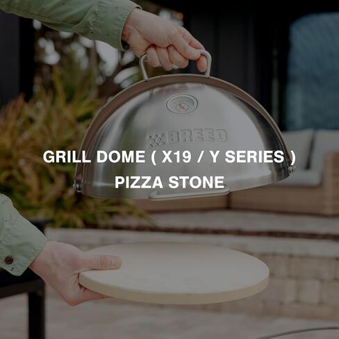 Breeo Grill Dome and Outpost Grill Bundle – Hinged Stainless Steel Dome w/Built-in Thermometer, Griddle Accessories Kit, Outdoor Set for Live-Fire Cooking – Fits X/24, X/30 Series in Saudi Arabia