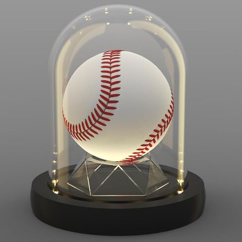 DuvinDD زجاج قبة قاء زجاجي مع قاعدة إضاءة LED كونترتوب جرس عرض قبة عرض زجاجي شفاف حافظة ديكو، 3.94 بوصة عمق × 5.11 بوصة ارتفاع، هدايا للنساء in Kuwait