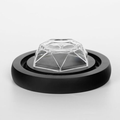 DuvinDD زجاج قبة قاء زجاجي مع قاعدة إضاءة LED كونترتوب جرس عرض قبة عرض زجاجي شفاف حافظة ديكو، 3.94 بوصة عمق × 5.11 بوصة ارتفاع، هدايا للنساء in Kuwait