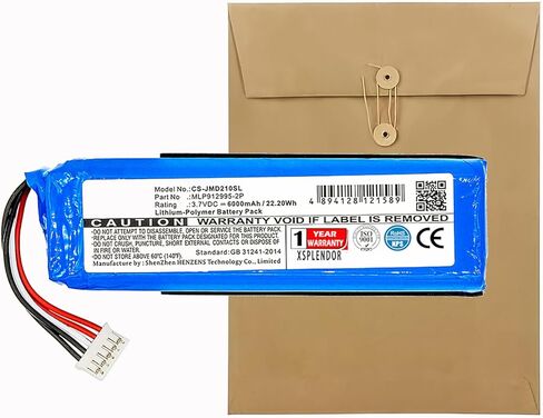 XPS 3.7V 6000mAh Replacement Battery for JBL Charge 2 Plus, Charge 2+ PN GSP1029102, MLP912995-2P in Saudi Arabia