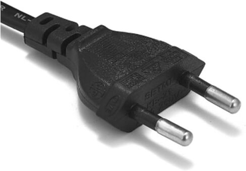 كابل الطاقة القياسي الأوروبي AC Cable الأوروبي 2 Round Tail European 2 core core in Saudi Arabia