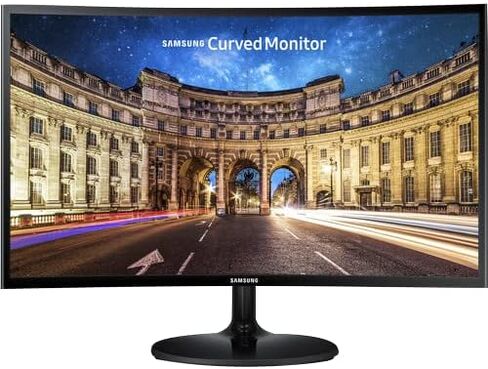 Samsung 27 Ing Curved Computer Monitor ، LC27F390FHNXZA LED 60Hz Full HD 1080p Gaming Slim Design for Home & Office ، وسادة الماوس الأسود in Saudi Arabia