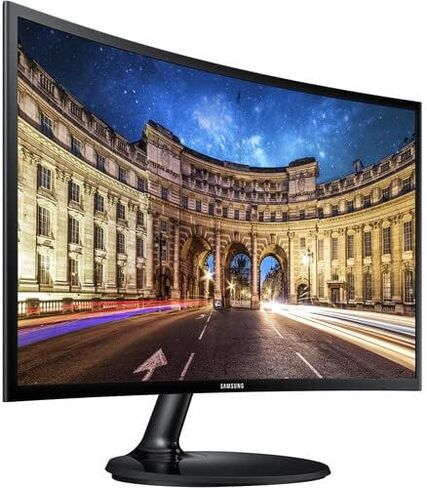 Samsung 27 Ing Curved Computer Monitor ، LC27F390FHNXZA LED 60Hz Full HD 1080p Gaming Slim Design for Home & Office ، وسادة الماوس الأسود in Saudi Arabia