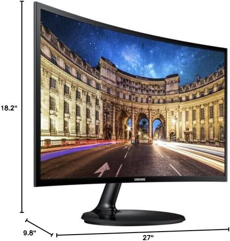 Samsung 27 Ing Curved Computer Monitor ، LC27F390FHNXZA LED 60Hz Full HD 1080p Gaming Slim Design for Home & Office ، وسادة الماوس الأسود in Saudi Arabia