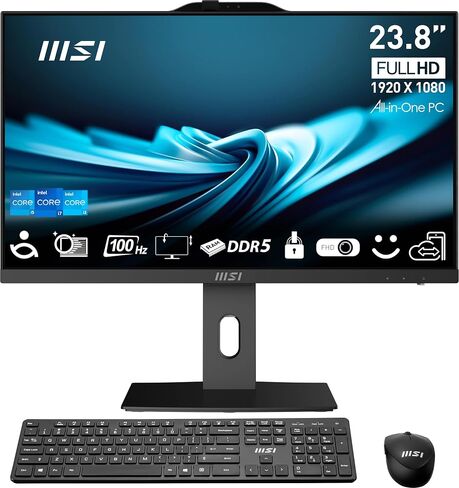 MSI PRO AP242P 23.8" IPS FHD All-in-One PC: Intel Core i7-14700, 32GB DDR5, 1TB m.2 NVMe SSD, WiFi, Adjustable Stand, Keyboard & Mouse, Windows 11 Pro: 14M-641US in Saudi Arabia