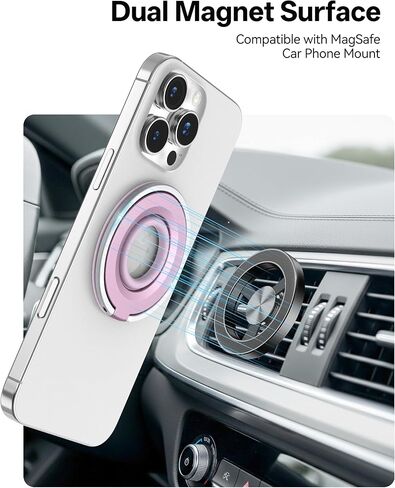 [2025 الأحدث] قبضة الهاتف المغناطيسية لحامل رنين Magsafe ، Magnet Phone Grip Stand Finger Finger Magnetic متوافق مع iPhone 16 Pro/Max 15 14 13 12 11 Plus & Android in Saudi Arabia