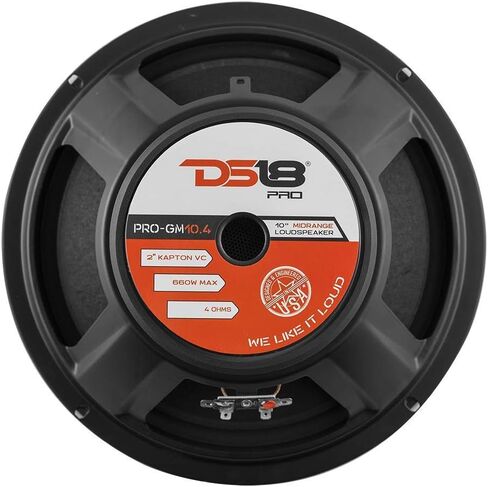 DS18 Car Audio Door Speaker Combo with Amplifier - 4 x 6.5 Classic Midrange PRO-GM6 Speakers with 4 Channel Class D Amplifier CANDY-X4B - Compact Mini Amplifier with Premium Quality Speakers in Saudi Arabia