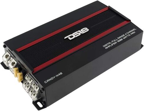 DS18 Car Audio Door Speaker Combo with Amplifier - 4 x 6.5 Classic Midrange PRO-GM6 Speakers with 4 Channel Class D Amplifier CANDY-X4B - Compact Mini Amplifier with Premium Quality Speakers in Saudi Arabia