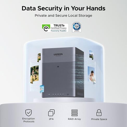 UGREEN NAS US3000, 12000mAh Uninterruptible Battery Power Supply Bundle with UGREEN NAS DH4300 4-Bay Desktop NAS with 120TB Storage Capacity in Kuwait