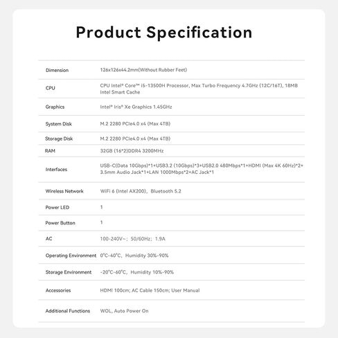 Beelink GTI15 Mini PC,Intel Core Ultra 9 285H 64G DDR5 1TB PCle4.0 NVMe SSD in Kuwait