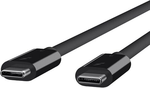 Belkin USB C Cable - Thunderbolt 3 ، 6.5 قدم/2 متر ، و USB C إلى نوع كابل USB C ، وشحن سريع يصل إلى 100 واط ، ونقل سريع يصل إلى 40 جيجابت في الثانية ، ويدعم شاشات عالية الدقة 5K Ultra HD - أسود in Saudi Arabia