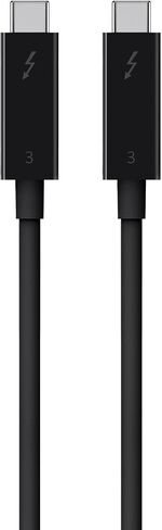 Belkin USB C Cable - Thunderbolt 3 ، 6.5 قدم/2 متر ، و USB C إلى نوع كابل USB C ، وشحن سريع يصل إلى 100 واط ، ونقل سريع يصل إلى 40 جيجابت في الثانية ، ويدعم شاشات عالية الدقة 5K Ultra HD - أسود in Saudi Arabia