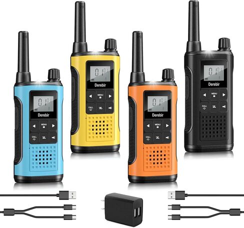 Walkie Talkies Long Range for Adults-4 Pack Rechargeable Walkie Talkies 22 FRS Channels 2-Way Radios with NOAA Weather Alert,VOX,Flashlight and 1500mAh Li-ion Battery for Family Camping Hiking in Kuwait