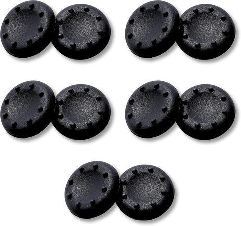 10-Pack Silicone Thumb Grips for PS5, Xbox One, Switch Pro, and PS4 Controllers – Durable, Anti-Slip, Universal Compatibility for Enhanced Gaming Control (Black) in Saudi Arabia