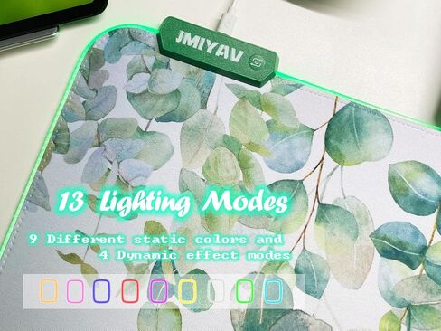 JMIYAV RGB Cherry Blossom Gaming Mouse Pad Pink 31.5x12 Inch PC XL Large Extended Glowing Led Light Up Desk Pad Non-Slip Rubber Base Computer Keyboard and Mouse Pad Cute Mousepad in Kuwait