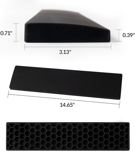 Keychron Silicone Palm Rest for K4 / K4 He - 14.65 "دعم الرسغ للوحات مفاتيح ميكانيكية مضغوطة 96 ٪ ، راحة الكتابة الناعمة والمريحة - أسود in Saudi Arabia