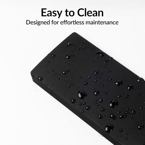 Keychron Silicone Palm Rest for K4 / K4 He - 14.65 "دعم الرسغ للوحات مفاتيح ميكانيكية مضغوطة 96 ٪ ، راحة الكتابة الناعمة والمريحة - أسود in Saudi Arabia