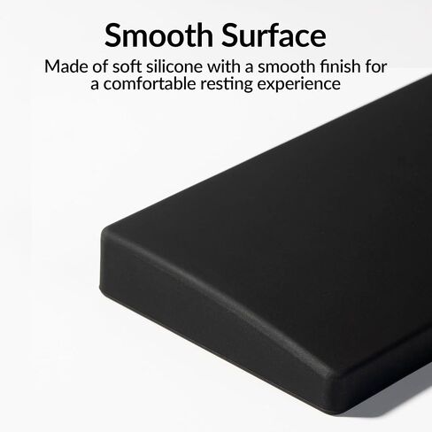 Keychron Silicone Palm Rest for K4 / K4 He - 14.65 "دعم الرسغ للوحات مفاتيح ميكانيكية مضغوطة 96 ٪ ، راحة الكتابة الناعمة والمريحة - أسود in Saudi Arabia