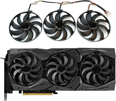 MAHIE New 1SET T129215SU FDC10H12S9-C RTX 2080 Ti GPU Fan，Fit for ASUS ROG-Strix-RTX 2080、2080Ti、2080S、2070S Gaming Video Card Cooling Fan Cheerfully (Color : FDC10H12S9-C) in Kuwait