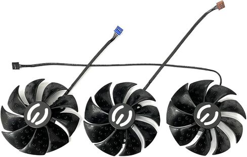 87 مم PLD09220S12H RTX3080 RTX3070 استبدال مروحة بطاقة الرسومات لـ EVGA لـ GEFORCE RTX 3070 3080 TI 3090 FTW3 مروحة مبردة (أسود C-FAN) in Kuwait
