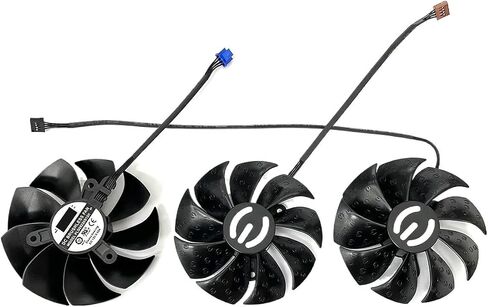87 مم PLD09220S12H RTX3080 RTX3070 استبدال مروحة بطاقة الرسومات لـ EVGA لـ GEFORCE RTX 3070 3080 TI 3090 FTW3 مروحة مبردة (أسود C-FAN) in Kuwait