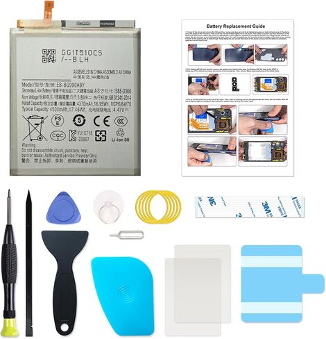 بطارية EB-BG990ABY جديدة متوافقة مع Galaxy S21 FE SM-G990B/U/U1/W/E ، مع مجموعة أدوات التعليمات و DIY in Kuwait