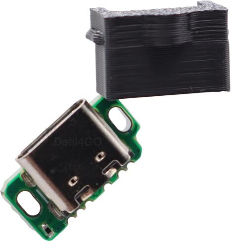 deal4go USB-C شحن الموصل Port Mod Connector Powering for Gameboy Advance SP GBA SP Console AGS-001 (2003)-Black in Saudi Arabia