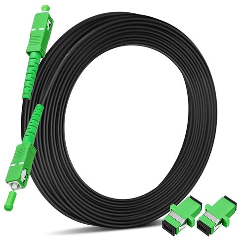 100ft/30m SC/APC كابل الإنترنت البصري OS2 الوضع المفرد في الهواء الطلق SC/APC الألياف البصرية SC إلى SC Jumper Simplex Patch Cord ATT & MONECTOR in Saudi Arabia