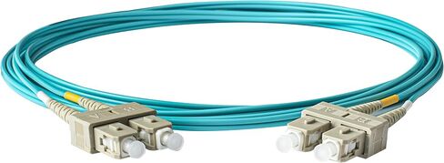 SpeedyFibertX - 4 عبوات 1 متر متعددة الأدوات OM3 Duplex SC إلى كابل تصحيح الألياف SC ، Corning OM3 ClearCurve 50/125 الألياف البصرية ، أكوا LSZH كابل in Kuwait