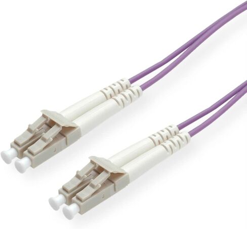 RITEAV - OM4 LC TO LC 100G VIOLET DUPLEX MultiMode Cable Cable Cable (50/125) (Purple 50M (150 ver)) in Saudi Arabia