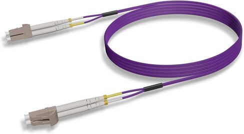RITEAV - OM4 LC TO LC 100G VIOLET DUPLEX MultiMode Cable Cable Cable (50/125) (Purple 50M (150 ver)) in Saudi Arabia