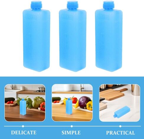 8 Pack Air Conditioner Ice Packs Flexible Ice Blocks for Cooler Reusable Freezer Blocks Maximized Cooling for Air Cooler Portable Ice Storage (4.5 * 1.5 * 1 Inch) in Saudi Arabia