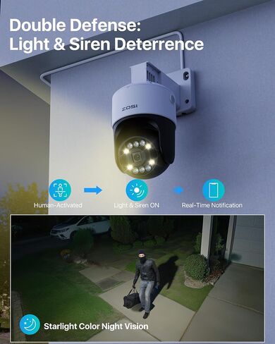 Zosi 4K 8MP 16CH Security Camera Camera مع اكتشاف مركبة AI Face Person ، 12 × 4K تتبع تتبع Auto Tracking Pt Poe مع الأضواء الكاشفة ، الصوت ثنائي الاتجاه ، 16 Port 32Ch 8MP NVR مع 4TB HDD in Kuwait