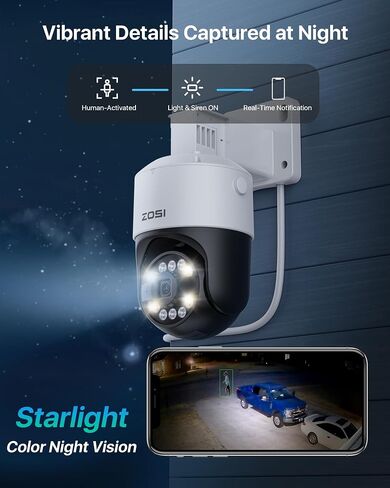 Zosi 4K 8MP 16CH Security Camera Camera مع اكتشاف مركبة AI Face Person ، 12 × 4K تتبع تتبع Auto Tracking Pt Poe مع الأضواء الكاشفة ، الصوت ثنائي الاتجاه ، 16 Port 32Ch 8MP NVR مع 4TB HDD in Saudi Arabia