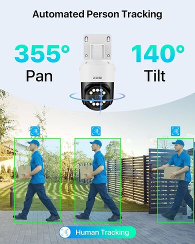 Zosi 4K 8MP 16CH Security Camera Camera مع اكتشاف مركبة AI Face Person ، 12 × 4K تتبع تتبع Auto Tracking Pt Poe مع الأضواء الكاشفة ، الصوت ثنائي الاتجاه ، 16 Port 32Ch 8MP NVR مع 4TB HDD in Saudi Arabia